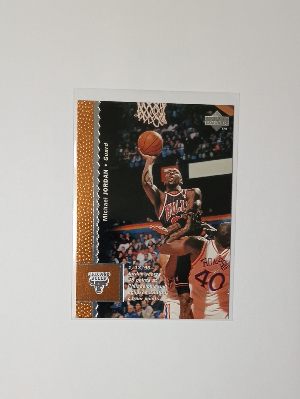 Michael Jordan Chicago Bulls Basketball Trading Card - Black & Orange Accents
